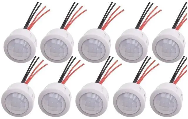 Main image of 5/10pcs Pir Infrared Motion Automatic Light Sensor IR Detector Switch 12V 24V DC 110V 220V AC Human Body Induction Night Lamp(10pcs 9-60VDC)