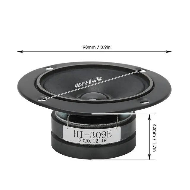 Alt view image 3 of 7 - Tweeter, 3 inch 4 15W 100dB Audio Speaker, Clear and Pure Treble, Loudspeaker Magnetic HiFi Treble Speaker, for KTV