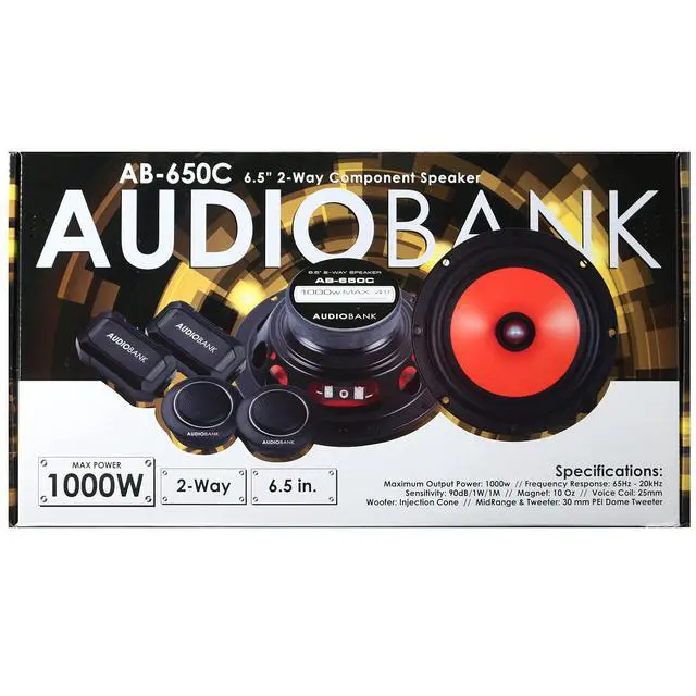 Alt view image 7 of 7 - 2 Pairs 1000W 6.5-Inch 2-Way Car Audio Component Speaker System 6-1/2in Car Audio Speaker for Car, ATV, RV, Motorcycle, Boat