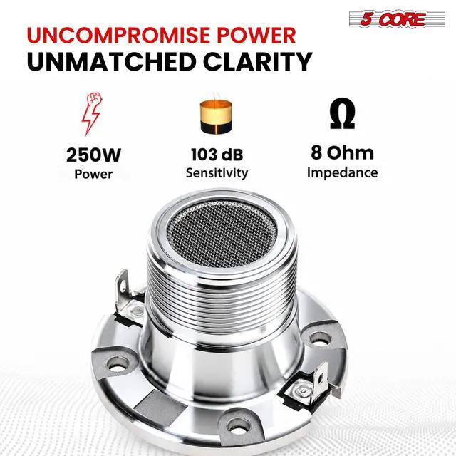 Alt view image 2 of 7 - Super Tweeter 1" 200W Max 4 Ohm Neodymium Magnet Titanium Bullet Speaker Horn High Frequency Heavy Duty Aluminum Frame (Silver)