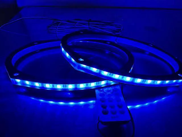 Main image of Sando Tech 2PCS 6×9'' RGB LED Speaker Lights Car Speaker Rings Spacer Ring Light Kit Car Coaxial Lights Multiple Fit for Cat Truck Boat Powersport Bluetooth/Remote Ctrl