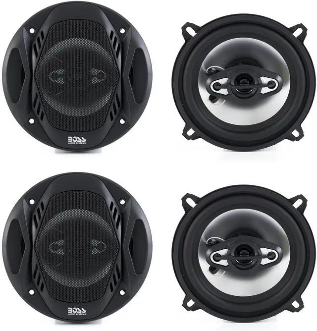 Main image of BOSS NX524 5.25" 600W 4-Way Car Audio Coaxial Speakers Stereo Black 4 Ohm