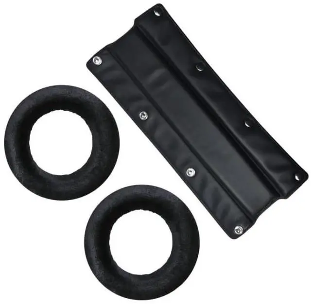 Main image of EDT 990 VB Ear Pad Set Velour in Black Bundle with Leatherette Replacement Buttonable Headband (2 Products)