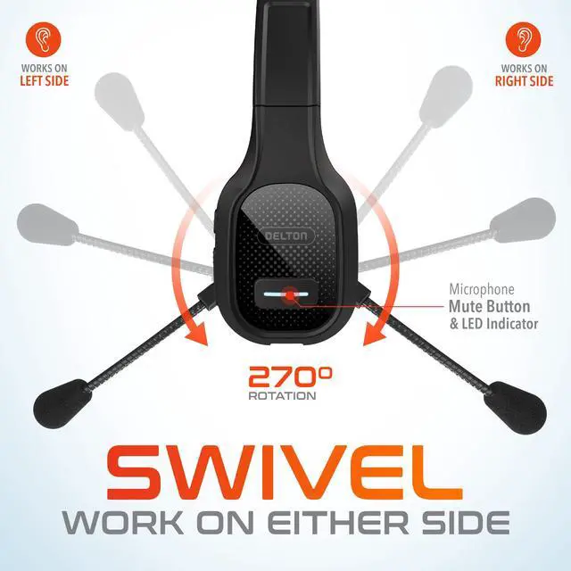 Alt view image 6 of 6 - 20X Professional Wireless Computer Headset with Mic | On Ear Bluetooth 5.0 Wireless Headset, 30 Hour All Day Talk Time for Truck Drivers, Home Office, Headset Only, 2-Pack