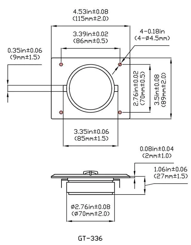 Alt view image 2 of 4 - 120 Watts 8ohm Titanium Dome Speaker Tweeter Black (GT-336)