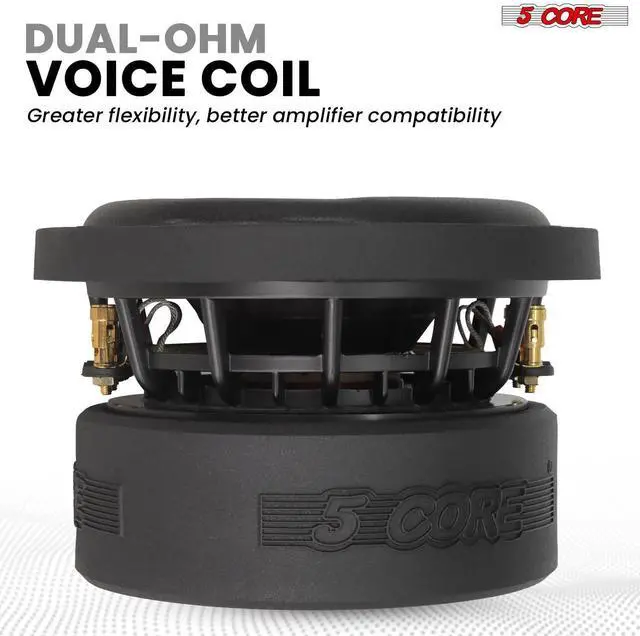 Alt view image 3 of 6 - 6.5 Inch Subwoofer Dual 4 Ohm 1000W 40 Oz Magnet 2" Voice Coil Replacement Car Audio Loud Speaker Driver - WF 6.5140 DBL D4