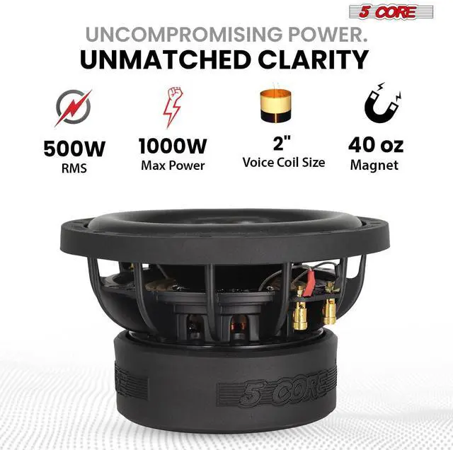 Alt view image 2 of 6 - 6.5 Inch Subwoofer Dual 4 Ohm 1000W 40 Oz Magnet 2" Voice Coil Replacement Car Audio Loud Speaker Driver - WF 6.5140 DBL D4