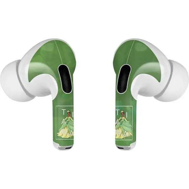 Alt view image 2 of 3 - Decal Audio Skin Compatible with Apple AirPods Pro - Officially Licensed Disney Princess Tiana Floral Design