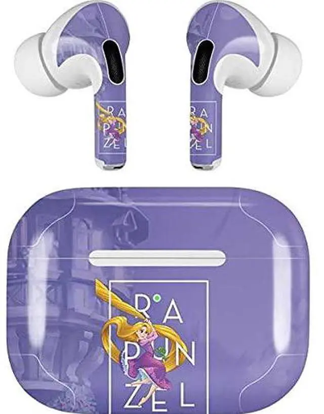 Main image of Decal Audio Skin Compatible with Apple AirPods Pro - Officially Licensed Disney Princess Rapunzel and Pascal Design