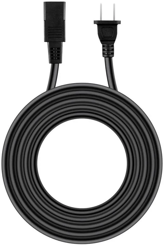 Main image of 8ft 2-Prong Square AC Power Cord Cable Lead Compatible with Yamaha DX5 PS-6100 Keyboard Synth Power