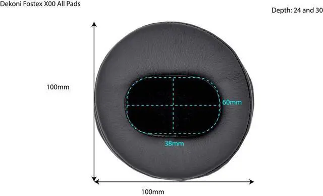 Alt view image 3 of 3 - Memory Foam Replacement Ear Pads Compatible with Fostex TH-X00 Series Headphones (Elite Hybrid)