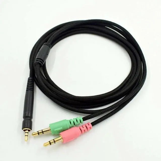 Alt view image 3 of 3 - 2m Audio Cable for Sennheiser Game ONE/Game Zero/PC 373D/PC37X/GSP350/GSP500/GSP600, Coiled Audio Cable Replacement