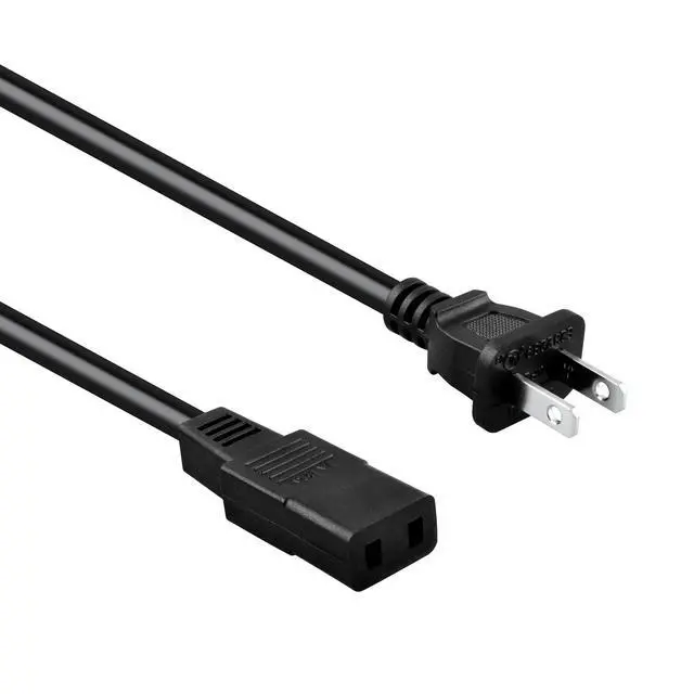 Alt view image 5 of 5 - 8ft 2-Prong Square AC Power Cord Cable Lead Compatible with Yamaha DX5 PS-6100 Keyboard Synth Power