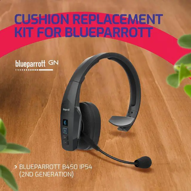 Alt view image 2 of 5 - Global Teck Ear Pads 7-Pack Made for BlueParrot B450 IP54 Trucker Bluetooth Headset - Soft Foam Oversized Leatherette Covers, Secure Fit and Seal Improves Listening Audio