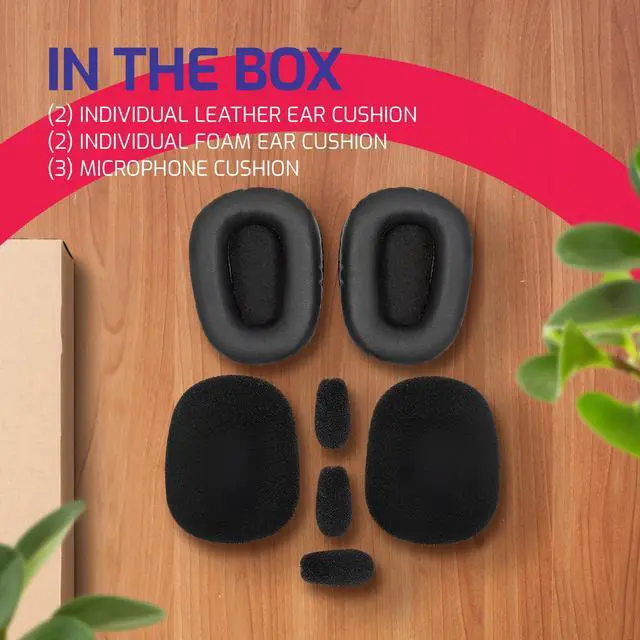 Alt view image 3 of 5 - Global Teck Ear Pads 7-Pack Made for BlueParrot B450 IP54 Trucker Bluetooth Headset - Soft Foam Oversized Leatherette Covers, Secure Fit and Seal Improves Listening Audio