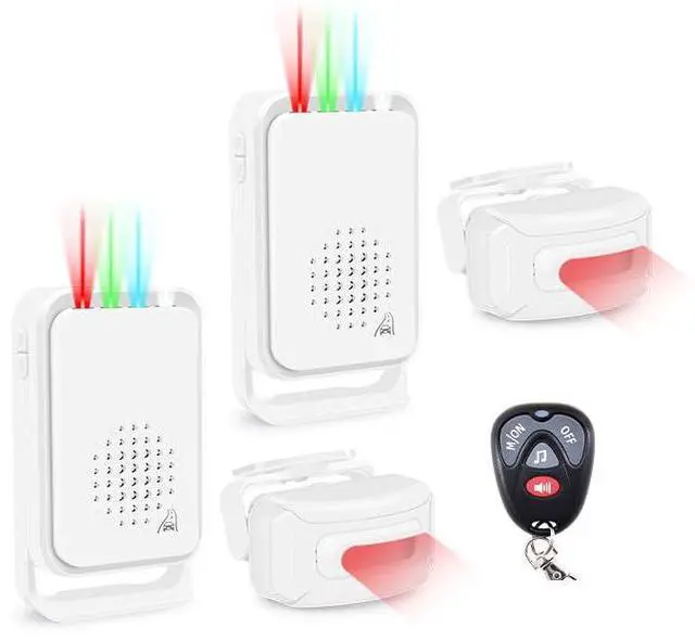 Main image of 2PK Motion Sensor Alarm Indoor Outdoor, Motion Detectors, Wireless Driveway Alarm, Home Security Alarm System- LED Indicates Infrared PIR Motion Sensed Protect Property -with Remote Control