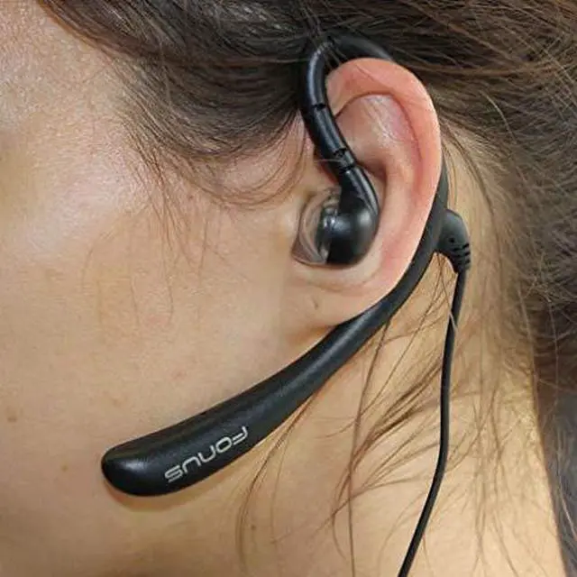Alt view image 3 of 6 - Wired Mono Headset Earphone w Mic Headphone 3.5mm Single Earbud Hands-Free Microphone Over-The-Ear Compatible with Motorola One Zoom Phone