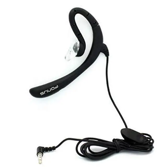 Alt view image 5 of 6 - Wired Mono Headset Earphone w Mic Headphone 3.5mm Single Earbud Hands-Free Microphone Over-The-Ear Compatible with Motorola One Zoom Phone