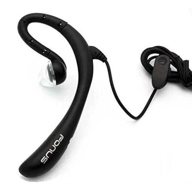Alt view image 6 of 6 - Wired Mono Headset Earphone w Mic Headphone 3.5mm Single Earbud Hands-Free Microphone Over-The-Ear Compatible with Motorola One Zoom Phone
