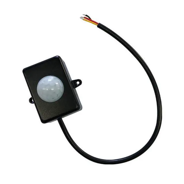 Alt view image 2 of 3 - PIR Motion Sensor/Detector - Black - Wall Mount - 6m Range 20C to +50C - Plug-in Capability