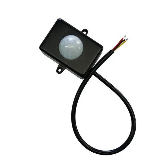 Alt view image 3 of 3 - PIR Motion Sensor/Detector - Black - Wall Mount - 6m Range 20C to +50C - Plug-in Capability