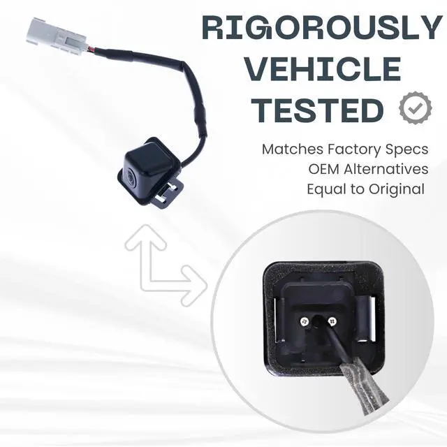 Alt view image 3 of 5 - Backup Camera Replaces for Cadillac CTS Sedan 2014-2016 w/o Surround View | 2017-2019 w/o Surround View, w/o Video Display Mirror OE Part # 84122569, 22881099, 23387830