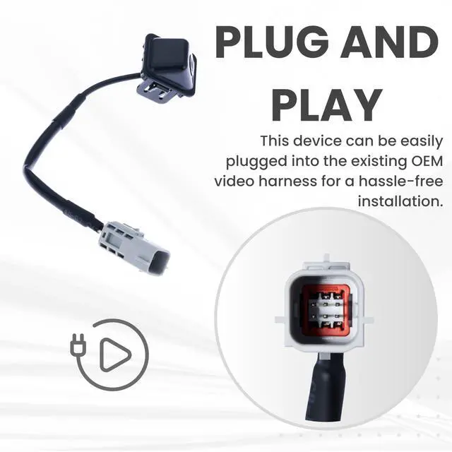 Alt view image 4 of 5 - Backup Camera Replaces for Cadillac CTS Sedan 2014-2016 w/o Surround View | 2017-2019 w/o Surround View, w/o Video Display Mirror OE Part # 84122569, 22881099, 23387830
