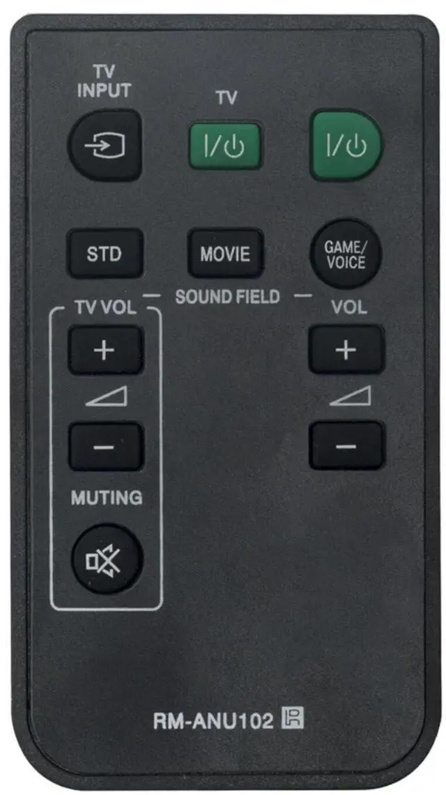 Main image of RM-ANU102 Replacement Remote Control for Sony Soundbar in Living Rooms or Rooms, No Programming or Pairing Needed, Replace Remote Compatible Models SA-40SE1 SA-32SE1 SA-46SE1 SA40SE1 SA32SE1 SA46SE1