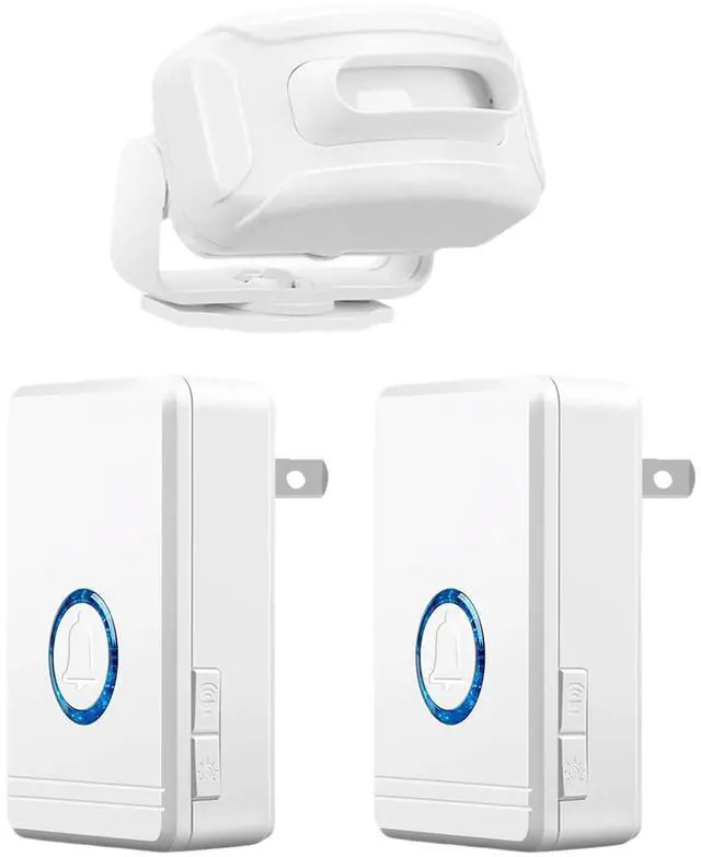Main image of Outdoor Motion Sensor,Driveway Alarms Wireless Outside Weatherproof, DIY Security Alert System, 97dB Loud 48Ringtones, 5Levels Volume, 7Levels Night Light, 2 Plug-in Receiver and 1 Sensor