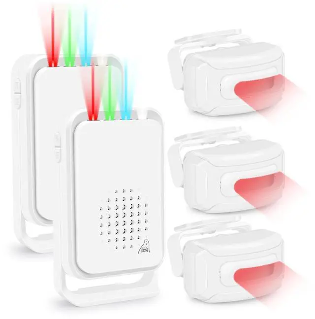 Main image of Motion Sensor Alarm,Outdoor Wireless Driveway Alarm with Loud Siren & Vibration Alert,IP64 Waterproof,202ft Range,for Mailboxes and Driveways(3Sensor & 2Receivers)