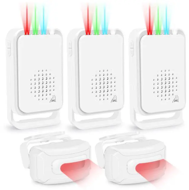 Main image of Motion Sensor Alarm,Outdoor Wireless Driveway Alarm with Loud Siren & Vibration Alert,IP64 Waterproof,202ft Range,for Mailboxes and Driveways(2Sensor & 3Receivers)