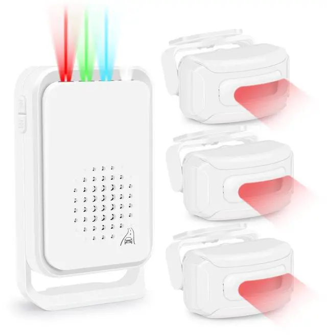 Main image of Motion Sensor Alarm,Outdoor Wireless Driveway Alarm with Loud Siren & Vibration Alert,IP64 Waterproof,203ft Range,for Mailboxes and Driveways(3Sensors & 1Receiver)