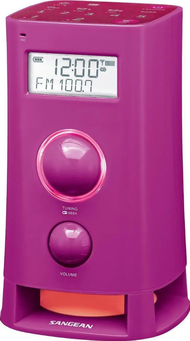 Main image of Digital Kitchen Alarm Clock Radio with Large Easy to Read Backlit LCD Display, Built-in Stereo Speaker Plus 6ft Aux Cable to Connect Any iPod, iPhone or Mp3 Digital Audio Player