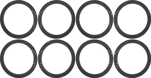 Main image of 10" Subwoofer Speaker Spacers Depth Extender Extending Rings - 1/2" thick - ID: 9 1/8" OD: 10 7/8" - 4 Pair - SSK10K - Stackable - Perfect For Framing Fiberglass Enclosures