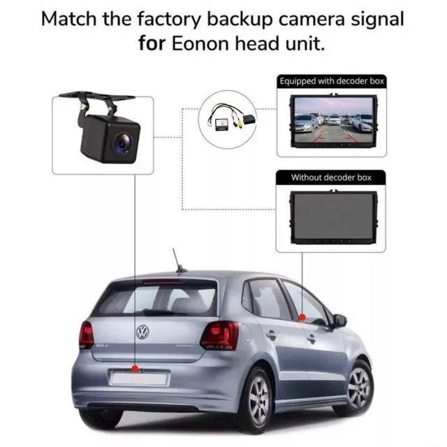 Alt view image 2 of 6 - A501 Rearview Backup Camera Decoder Box for Volkswagen for VW for Eonon Car Radio