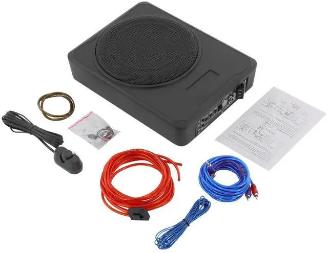 Main image of 600W Car Subwoofer with Controller and Power Cable, Car Subwoofer for Under The Seat with Short-Circuit Protection, Car Mount Subwoofer for Sports Cars, Pickup Trucks, Rvs, Marine Boats