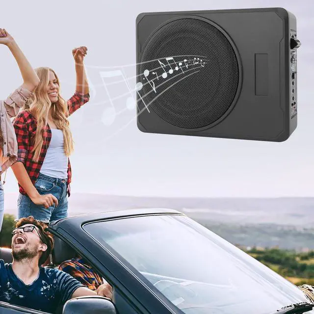 Alt view image 3 of 7 - 600W Car Subwoofer with Controller and Power Cable, Car Subwoofer for Under The Seat with Short-Circuit Protection, Car Mount Subwoofer for Sports Cars, Pickup Trucks, Rvs, Marine Boats