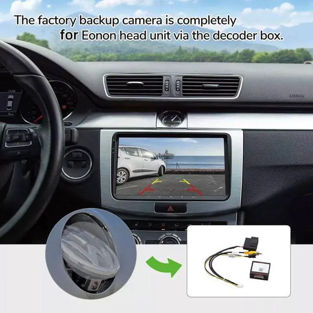 Alt view image 4 of 6 - A501 Rearview Backup Camera Decoder Box for Volkswagen for VW for Eonon Car Radio