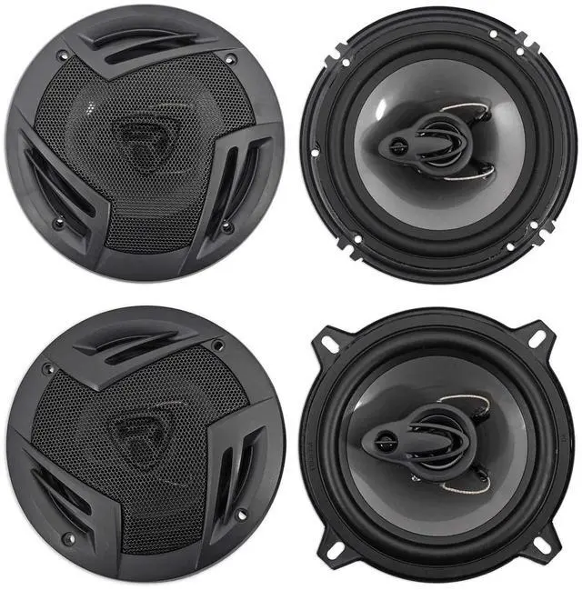 Main image of RV6.3A 6.5" 3-Way Car Speaker Pair Bundle with 2 RV5.3A Speakers | RV6.3A: 6.5" 750W Peak/140W RMS, RV5.3A: 5.25" 600W Peak/100W RMS, 4 Ohm, CEA Rated, PEI Dome Tweeters, With Grilles, 4-Items