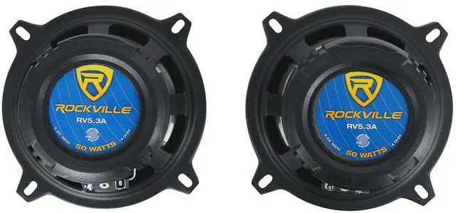 Alt view image 5 of 7 - RV6.3A 6.5" 3-Way Car Speaker Pair Bundle with 2 RV5.3A Speakers | RV6.3A: 6.5" 750W Peak/140W RMS, RV5.3A: 5.25" 600W Peak/100W RMS, 4 Ohm, CEA Rated, PEI Dome Tweeters, With Grilles, 4-Items