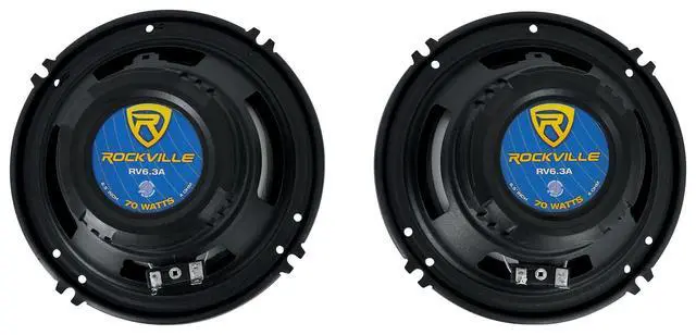 Alt view image 4 of 7 - RV6.3A 6.5" 3-Way Car Audio Speaker Pair with RV4.3A 4" Speakers | 750W Peak / 140W RMS CEA Rated, 4-Ohm, 91 dB, PEI Dome Tweeter, RV4.3A 4" Car Speaker Pair, Grilles Included, 4-items