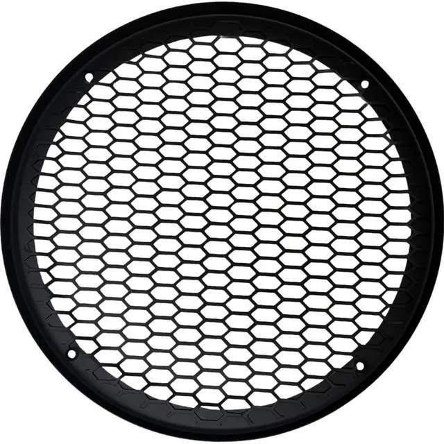 Alt view image 5 of 5 - BassRockers 8" Metal Speaker Grill Cover HeavyDuty HexMesh Protective Grill Guard 8" Car Audio Speakers/Subwoofers, Universal Fit, Matte Black, 4-Hole Screw/Bolt Mount for Doors, Custom Boxes (8 Pack)