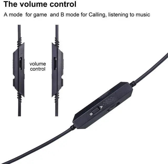 Alt view image 3 of 3 - Inline Mute with Volume Control Cable Cord Wire for AstroA10 A10 A40 A40 TR Gaming Headsets Designed for PC, Mobile, Smartphones, Xbox One and PS4 Gaming