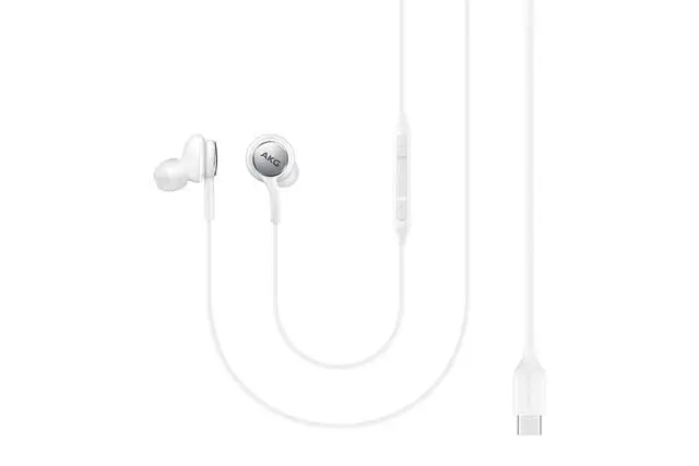 Alt view image 6 of 6 - EO-IC100 in-Ear Headphones with USB Type-C and Low-Tangle Fabric Cable - Sound by AKG - White