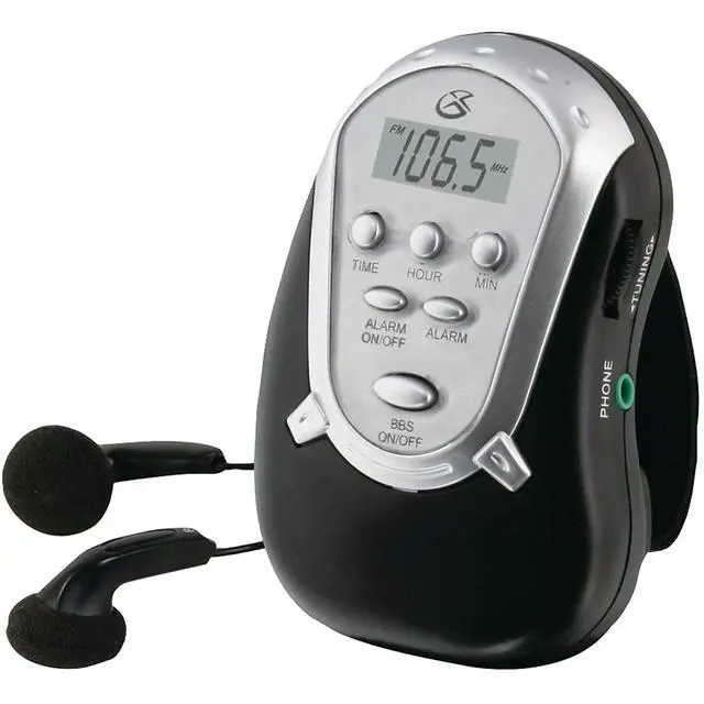 Alt view image 2 of 7 - R300 Portable AM/FM Armband Clock Radio R300