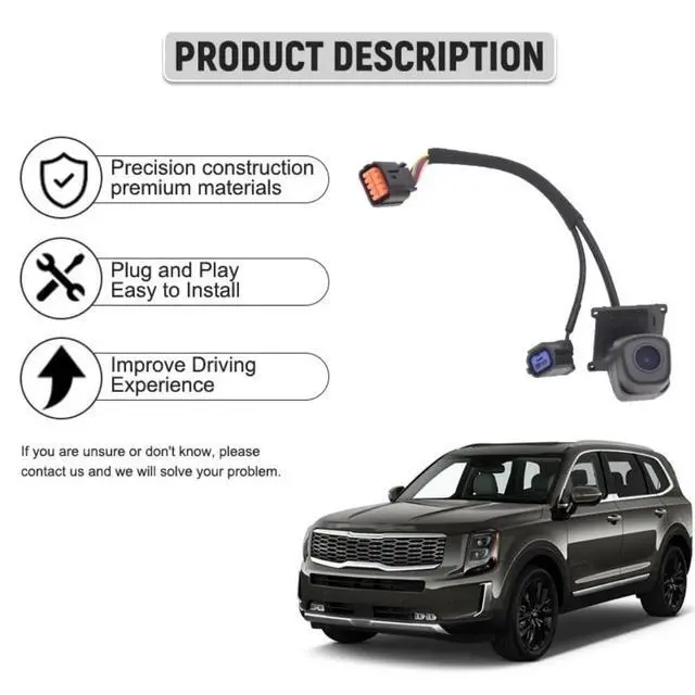 Alt view image 2 of 7 - Vehicle Backup Camera for Kia Soul 2020-2022 Waterproof Car Rear View Camera 170° Reverse Parking Camera 99241-K0000 Parking Assist Backup Camera