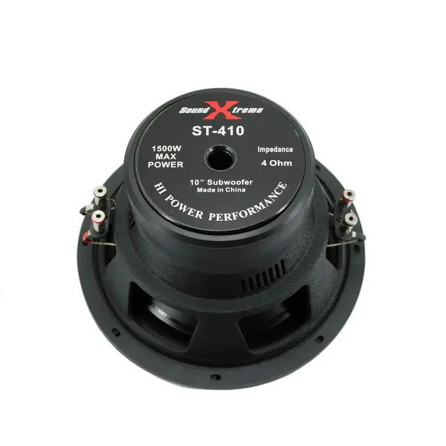 Alt view image 3 of 7 - 1x SoundXtreme Premium Elite ST-410 10 Inch Car Audio Subwoofer 1500 Watts Max Power Dual 4 Ohm Voice Coil High Power Bass Surround Sound 10" Sub Speaker System