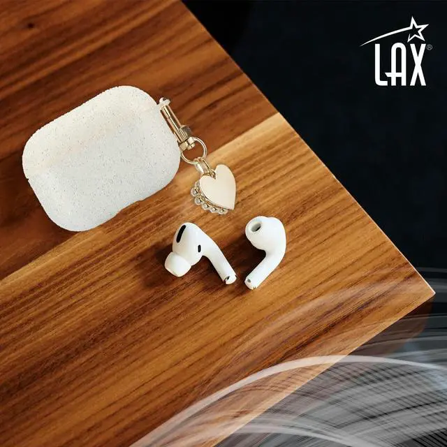 Alt view image 3 of 6 - Gadgets AirPods Pro Case Cover - Protective Compatible with Apple AirPod Pro - Lightweight Case with Carabiner Key Ring Easy to Use - Heart Charm Cream