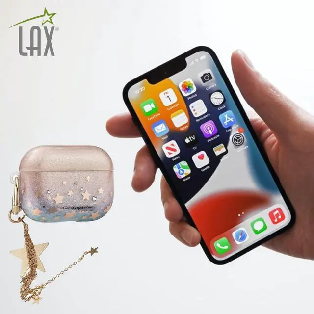 Alt view image 3 of 6 - AirPods Pro Case Cover - Protective Compatible with Apple AirPod Pro - Lightweight Case with Carabiner Key Ring Easy to Use - Shooting Star Charm