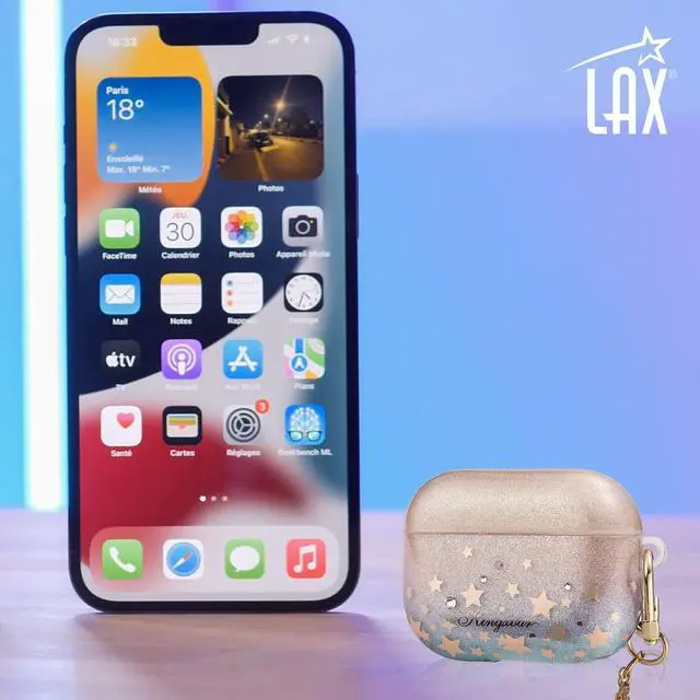 Alt view image 6 of 6 - AirPods Pro Case Cover - Protective Compatible with Apple AirPod Pro - Lightweight Case with Carabiner Key Ring Easy to Use - Shooting Star Charm